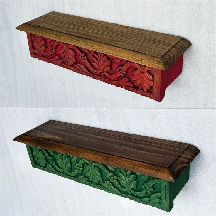 Set of 2 Antique wooden shelf living room Vintage Wall Decor decorative wall shelves with metal and wood construction, showcasing a rustic yet modern look. These wall-mounted shelves are ideal for storing wooden plate racks, books, or decorative accents, making them a perfect addition to a wishing chair-inspired decor company collection.