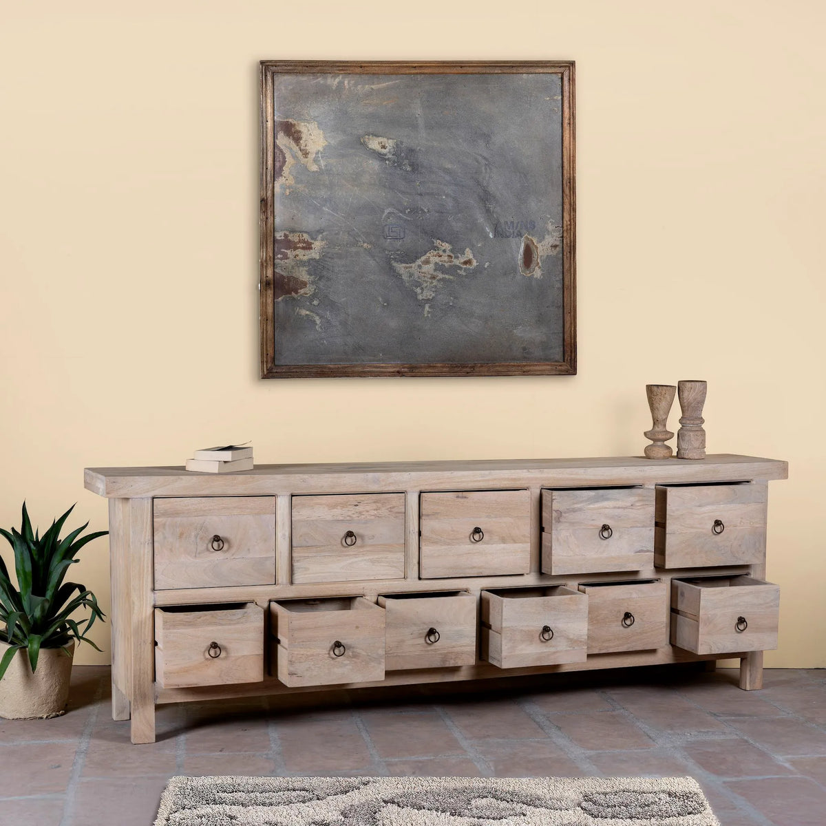 Aadya Ibiza Style Mango Wood Drawer Chest