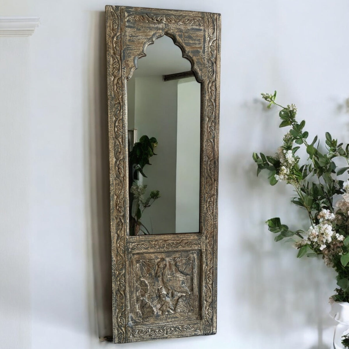 long mirror big wooden indian mirror large floor mirror rustic bathroom mirrors luxury wall vanity mirrors jharokha mirror big mirror for wall antique wood mirrors vintage wood wall mirror farmhouse mirror full length wall mirror vintage floor mirror antique jharokha mirror entryway mirror carved Indian mirror rustic mirror frame vintage wall decor living room bedroom,vintage wall decor above bed,couch,around tv antique farmhouse bedroom wall decor, entryways Hand Carved Single Jharokha Vanity Mirror – La