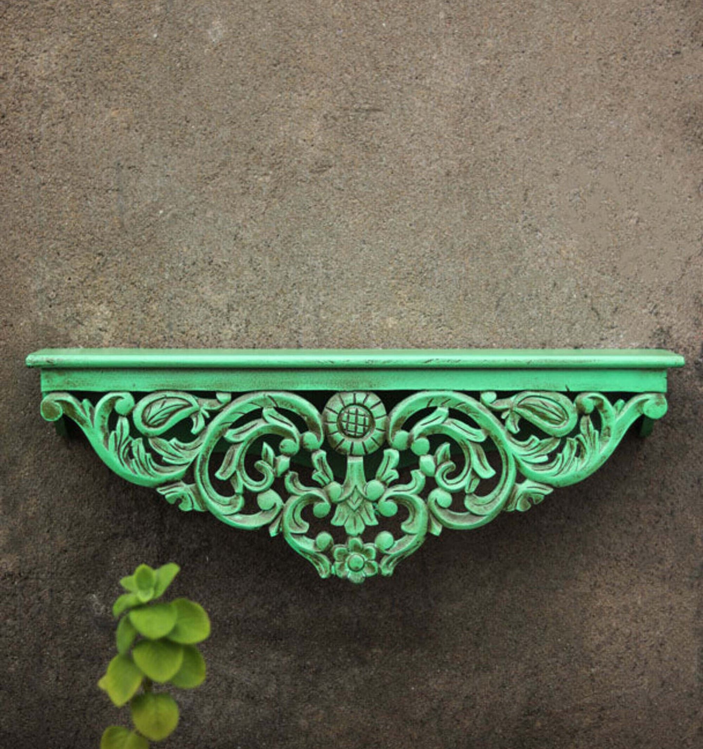 Rustic wooden wall bookshelf featuring carved detailing, designed for vintage wall decor and functional use. Perfect for storing books, displaying collectibles, or organizing essentials, this shelf blends antique aesthetics with modern utility, ideal for homes with eclectic or traditional styles