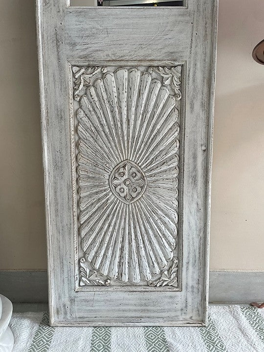 Custom-size jharokha arch mirror paired with a vintage bathroom mirror design, ideal for Victorian or traditional Indian-inspired home interiors.