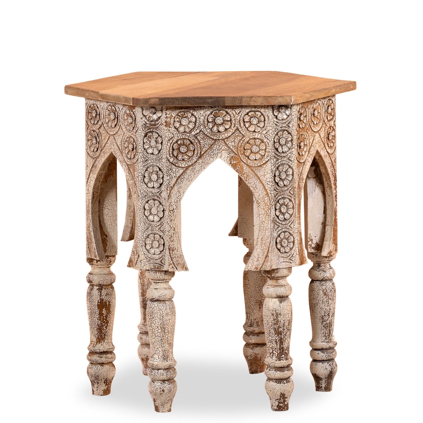 Coffee Table Jula – Hand-Carved Mango Wood