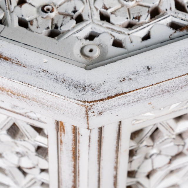 Hand-Carved Mango Wood Table – 90cm