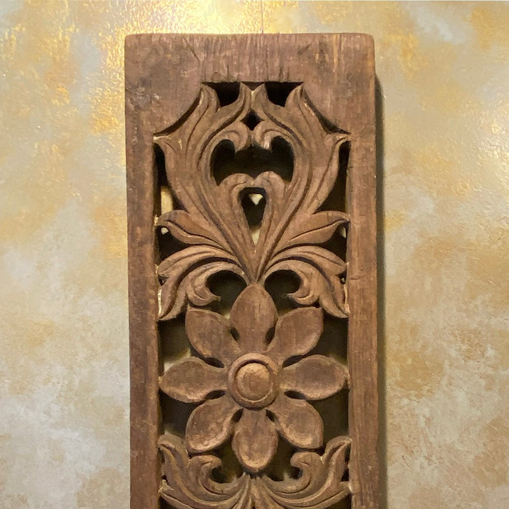 Intricately handcrafted wooden carved panel with vintage-inspired patterns, perfect for wall decor, vintage wall art, and antique home decor aesthetics.wall decor,
wall art,
wall accents,
large wall art,
big wall decor,
outdoor wall art,
wall hanging,