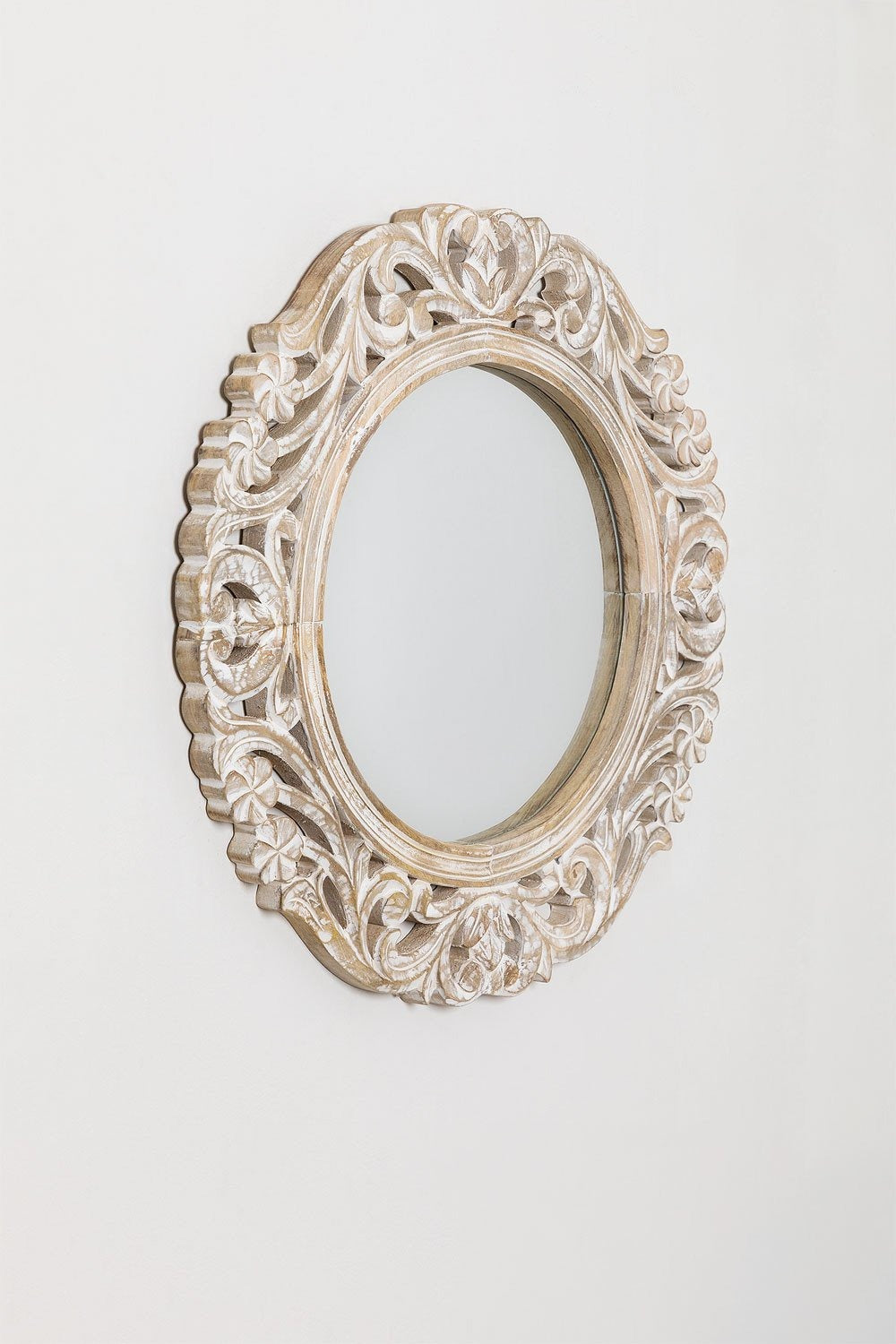 "Handcrafted Jharokha mirror frame with gold accents, inspired by traditional Indian artistry, ideal for Victorian-style mirror arrangements or antique wall art