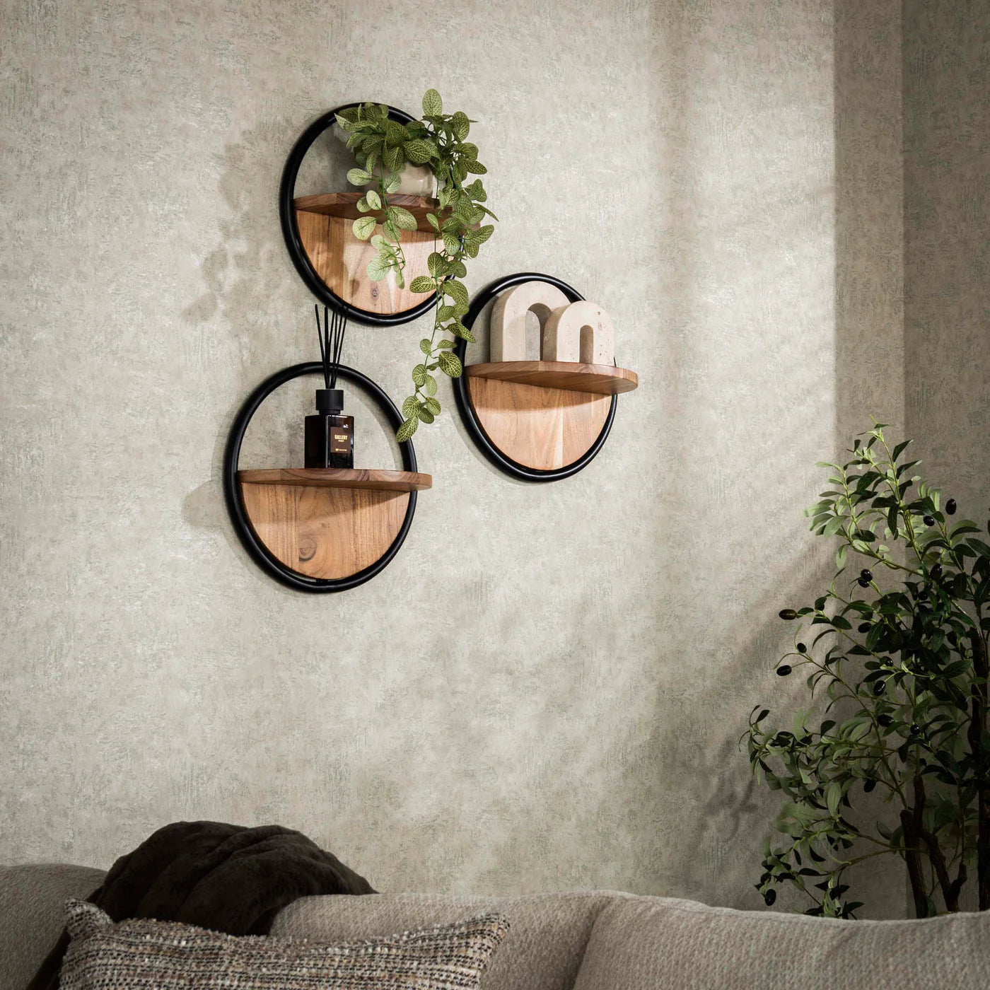 Kavro Grid Wall Shelves | Set of 3