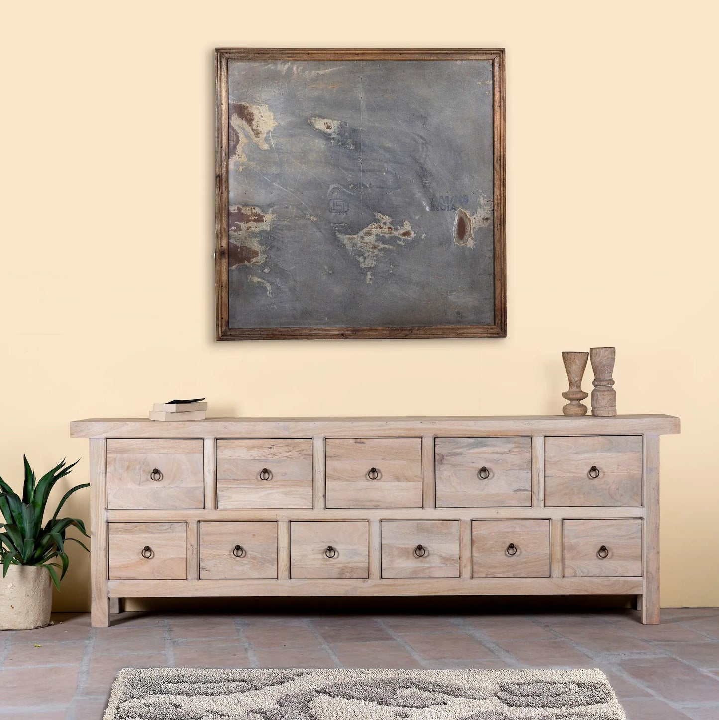 Aadya Ibiza Style Mango Wood Drawer Chest