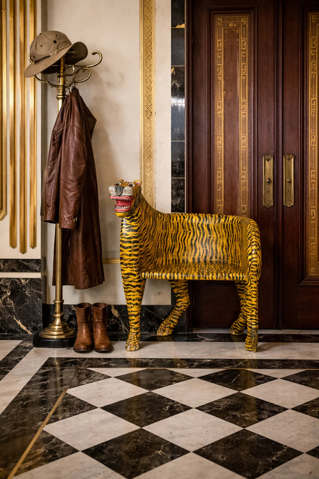 tiger chair,
animal print chair,
rattan chair,
cane chair,
wooden chair,
farmhouse chair,
restaurant chair,
cafe chair,
rattan dining chairs,