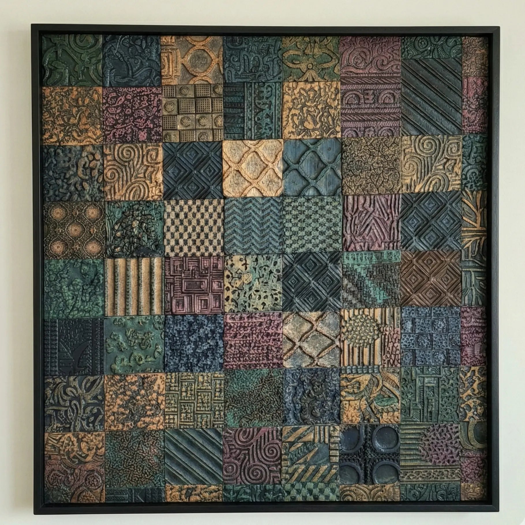 "Unique wooden wall art for living room
Handmade rustic bohemian wall decor
3D textured wall art panels for bedroom
Large square geometric wood carving Modern farmhouse wall decor ideas"
 Artisanal hand-painted wood wall sculpture"Hand carved wall panel

Teal and gold wall decor

Textured wall hanging

Square wood wall art 30x30

Distressed wood wall sculpture

Tribal pattern wall art

Eclectic wall decoration

Reclaimed wood mosaic
Wall Art

Home Decor

Wood Wall Art

Living Room 
Antique style wall relief