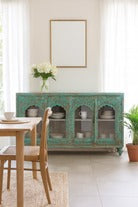 Jesar Vintage Glass Door Wooden Sideboard