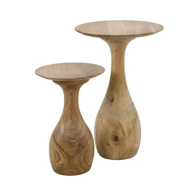 Avero Log Side Tables set of 2