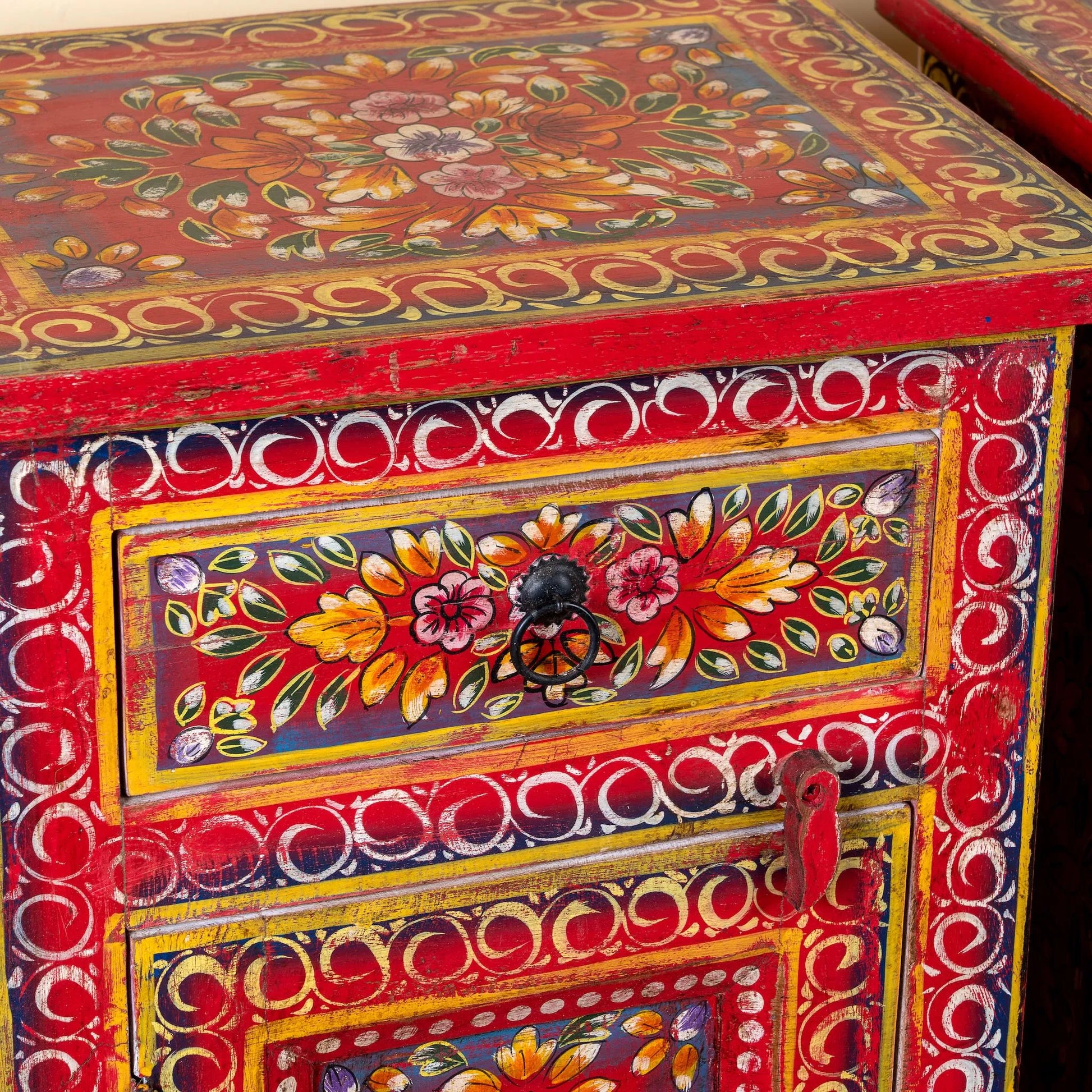 bedside table,
bedroom,
nightstand,
vintage bedside table,
rattan bedside table,
antique home decor,
bedroom furniture,
bedroom sets,
white nightstand,
