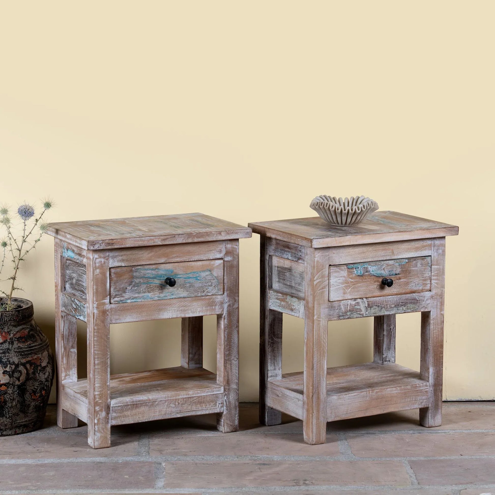 bedside table,
bedroom,
nightstand,
vintage bedside table,
rattan bedside table,
antique home decor,
bedroom furniture,
bedroom sets,
white nightstand,