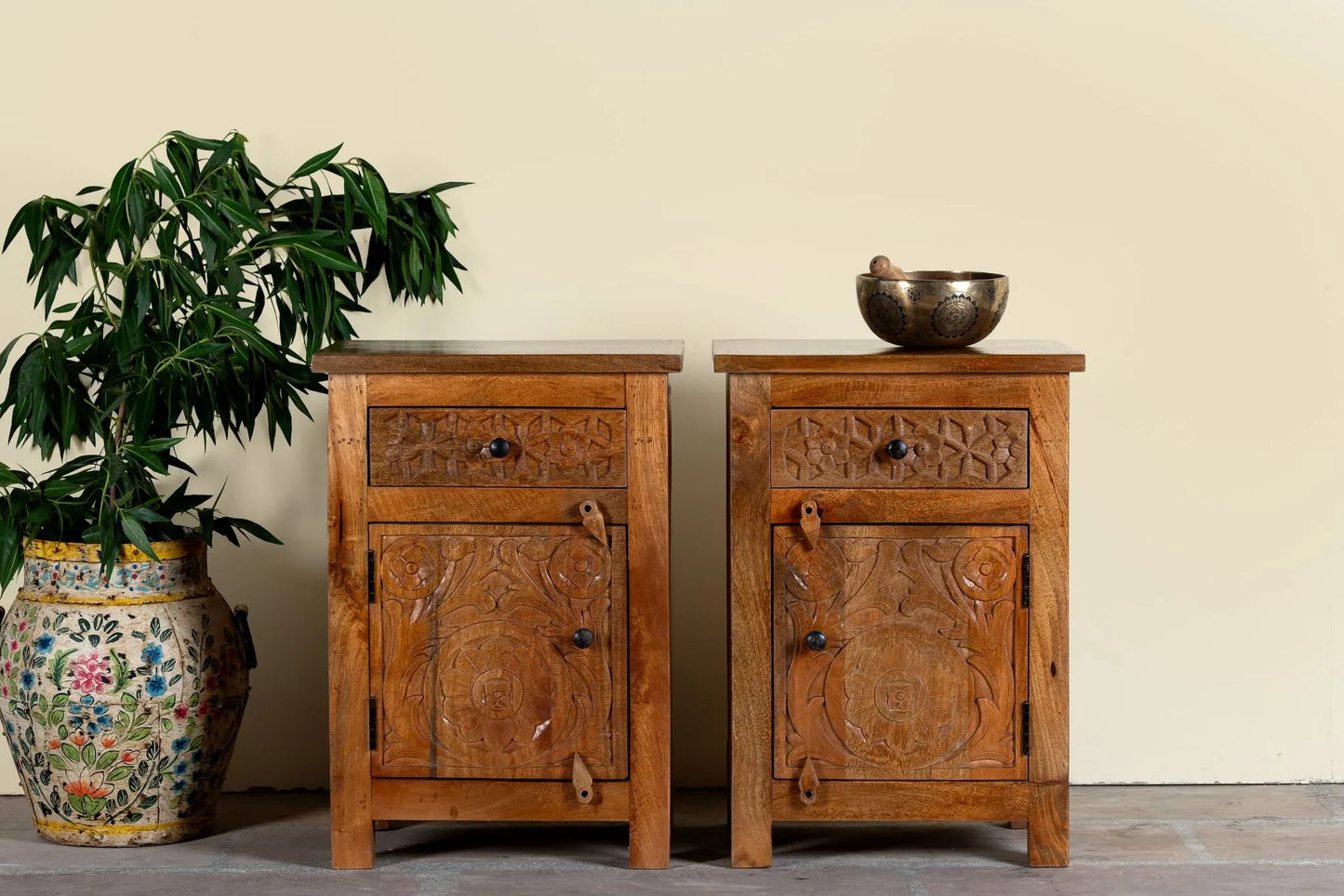 bedside table,
bedroom,
nightstand,
vintage bedside table,
rattan bedside table,
antique home decor,
bedroom furniture,
bedroom sets,
white nightstand,