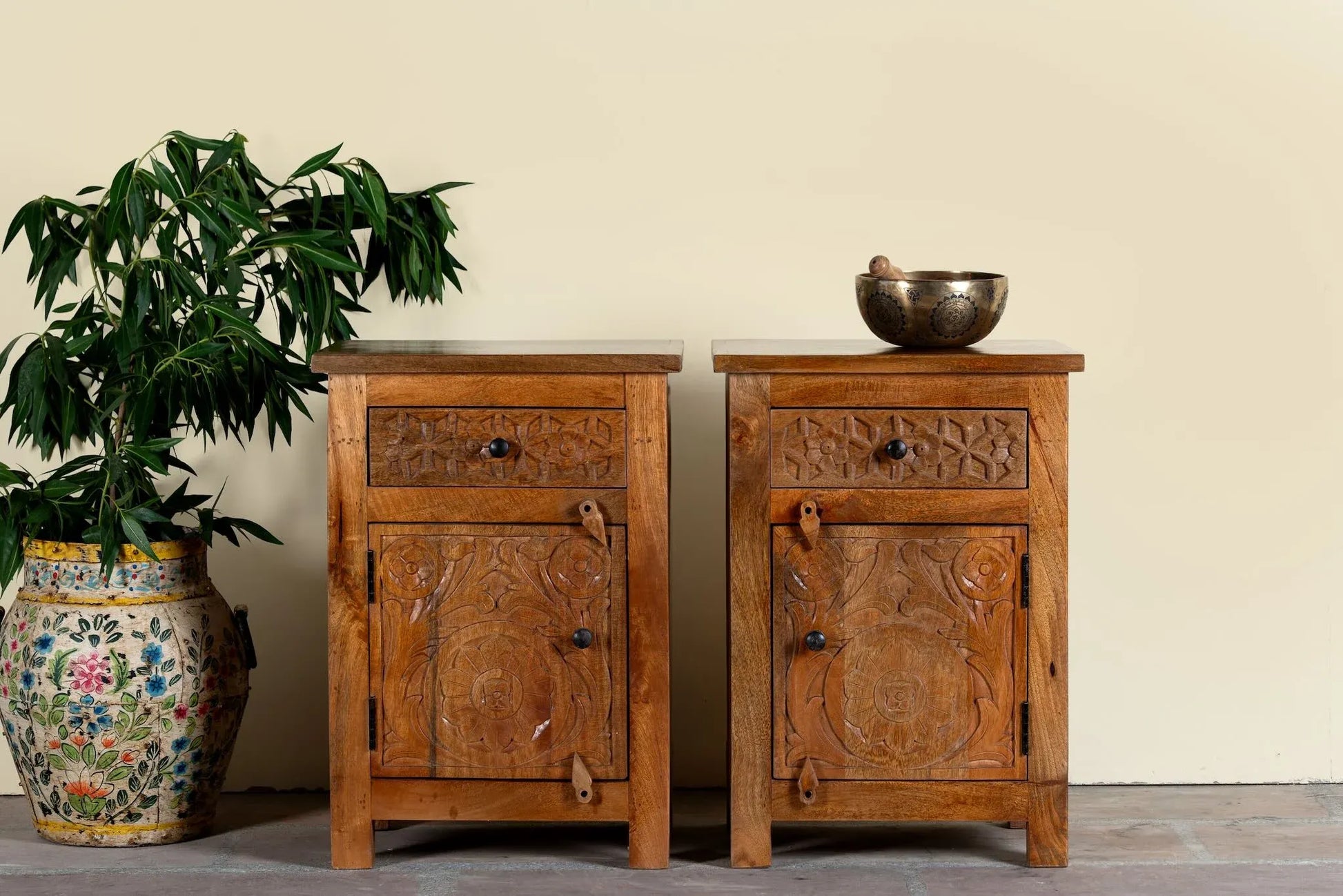 bedside table,
bedroom,
nightstand,
vintage bedside table,
rattan bedside table,
antique home decor,
bedroom furniture,
bedroom sets,
white nightstand,