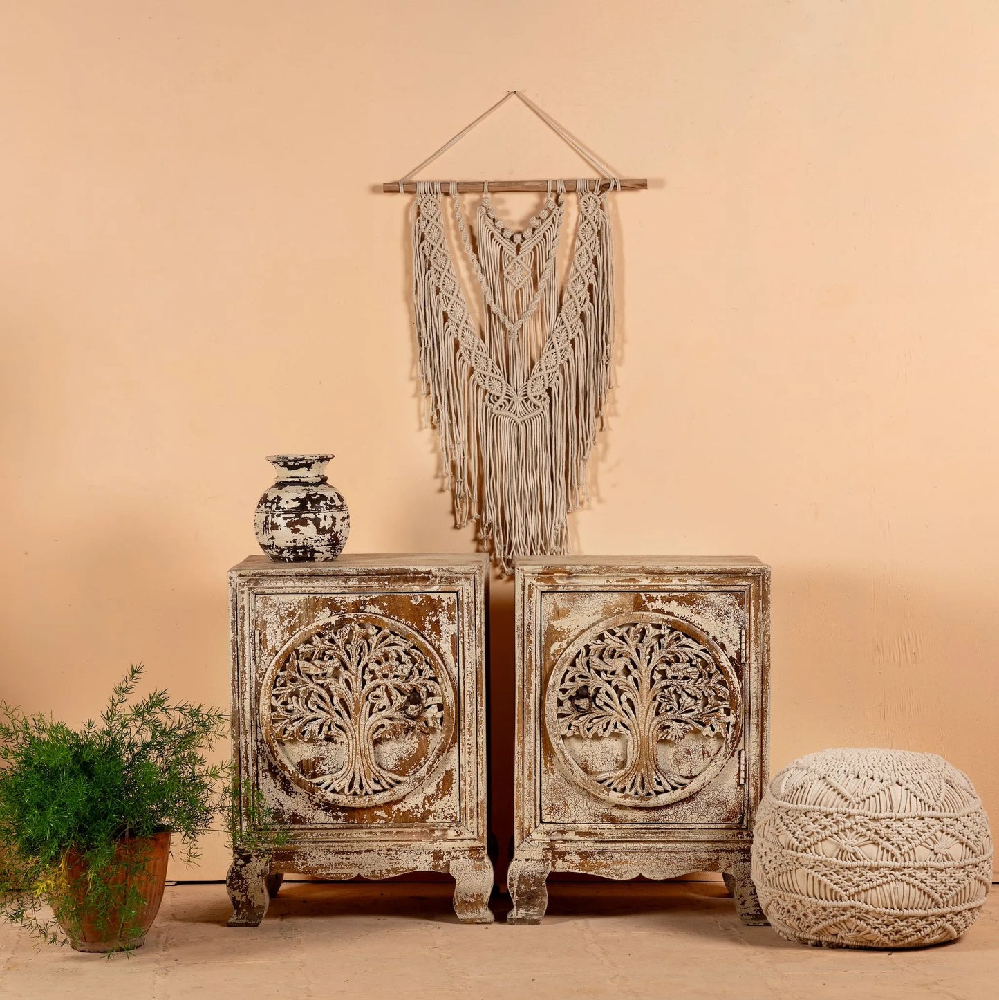 bedside table,
bedroom,
nightstand,
vintage bedside table,
rattan bedside table,
antique home decor,
bedroom furniture,
bedroom sets,
white nightstand,