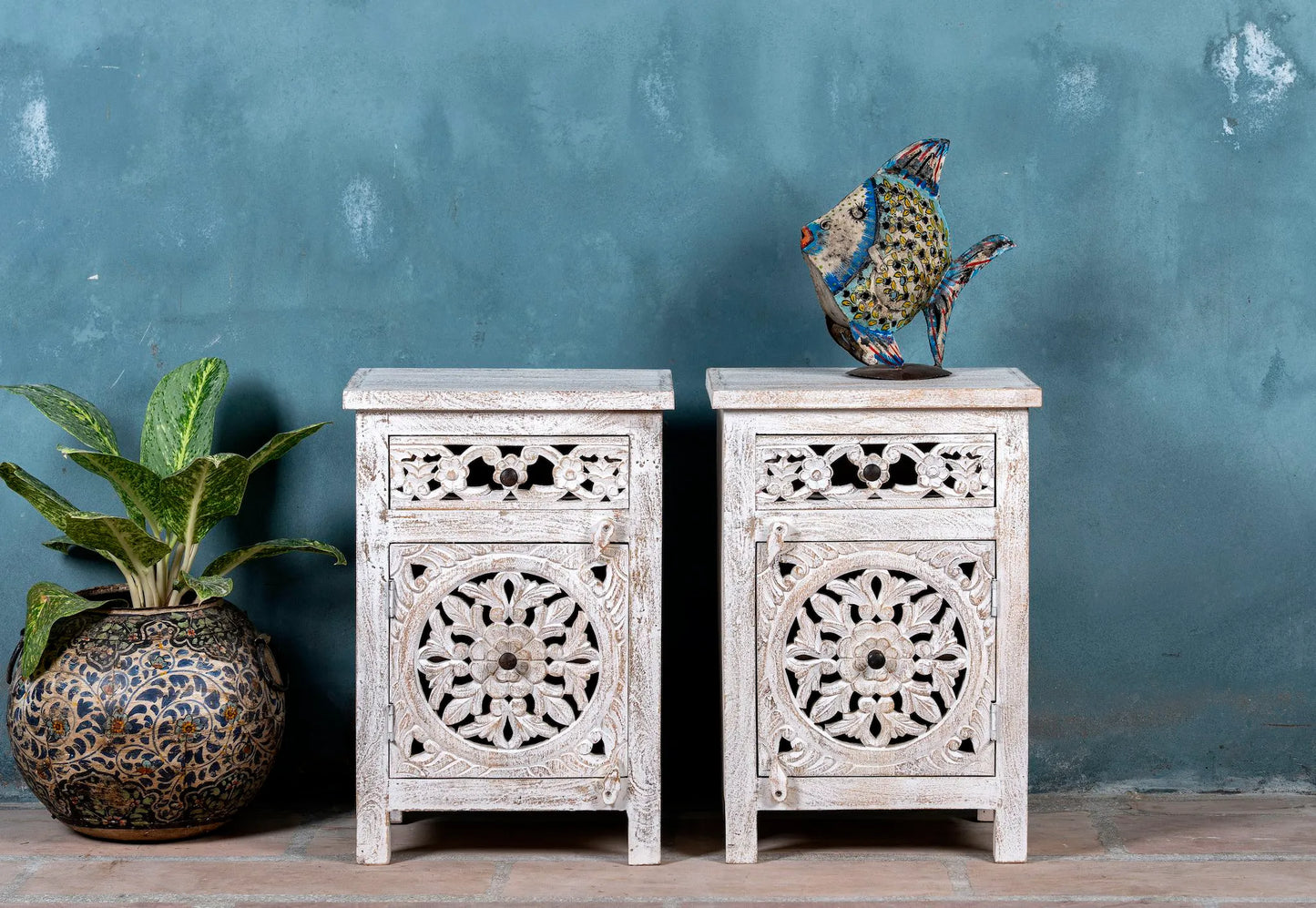 bedside table,
bedroom,
nightstand,
vintage bedside table,
rattan bedside table,
antique home decor,
bedroom furniture,
bedroom sets,
white nightstand,