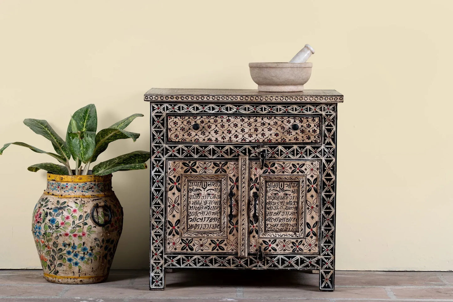 bedside table,
bedroom,
nightstand,
vintage bedside table,
rattan bedside table,
antique home decor,
bedroom furniture,
bedroom sets,
white nightstand,