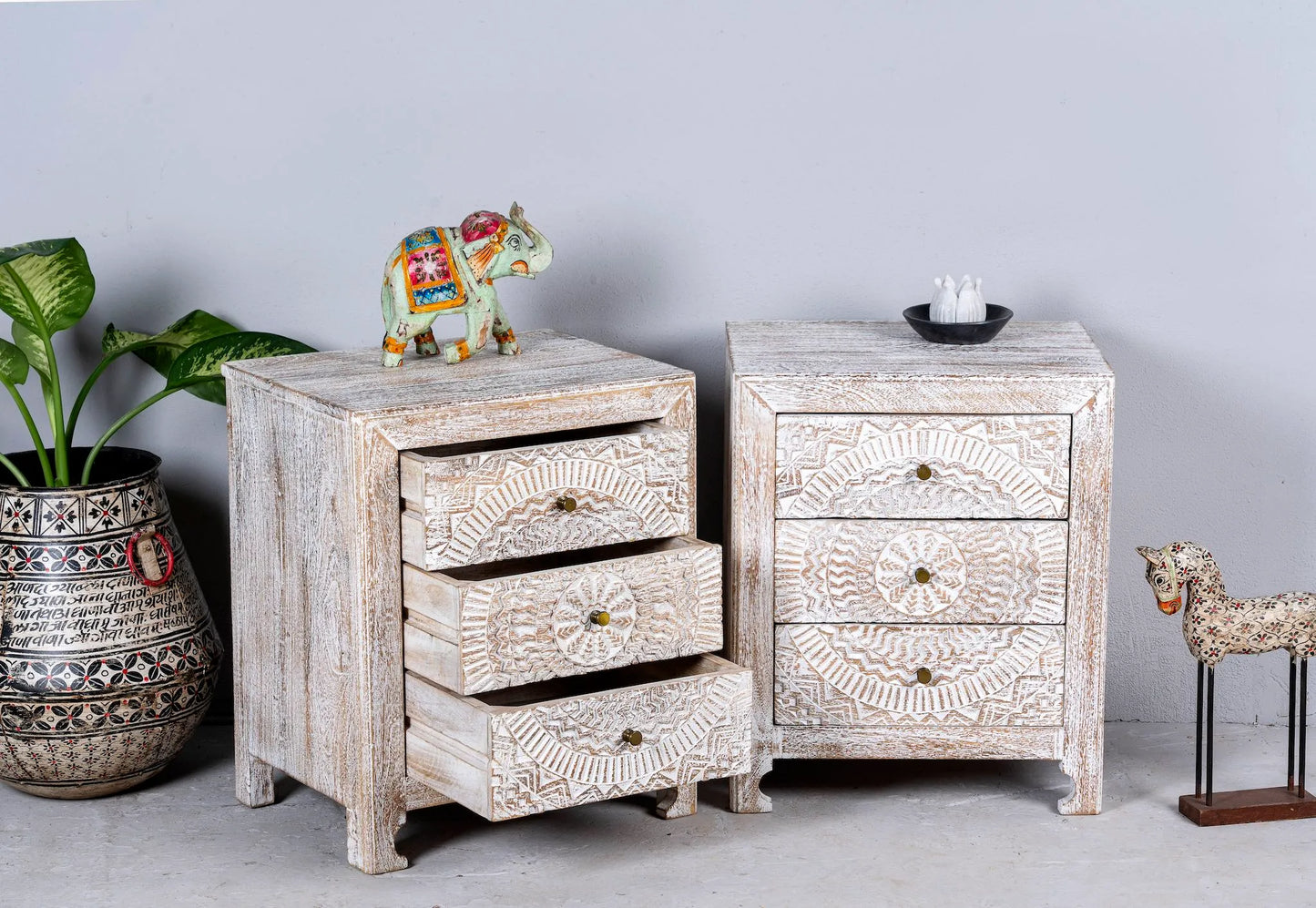 bedside table,
bedroom,
nightstand,
vintage bedside table,
rattan bedside table,
antique home decor,
bedroom furniture,
bedroom sets,
white nightstand,