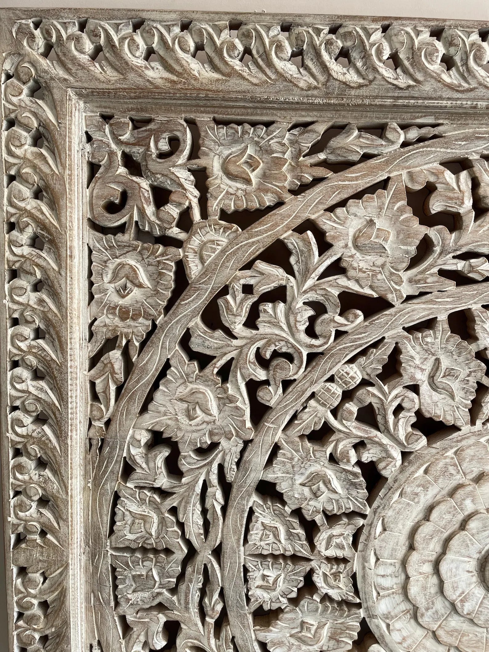 Decorative wooden wall panel with intricate carvings above a wooden console table.Handcrafted carved wood panel for vintage wall decor.wall decor,
wall art,
wall accents,
large wall art,
big wall decor,
outdoor wall art,
wall hanging,
vintage wall decor,
rustic wall decor,
antique wall decor,
rustic wall art,
vintage home decor,
home decor,
antique home decor Vintage framed art with ornate wood carving details.wall decor,
wall art,
wall accents,
large wall art,
big wall decor,
outdoor wall art,
wall hanging